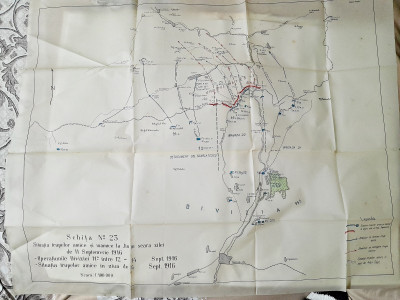 Harta. Schita nr.23, 1916, primul razboi mondial, detalii in descriere foto