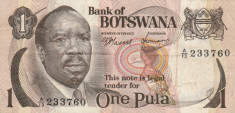 Botswana 1 Pula ND 1976 P-1 VF foto