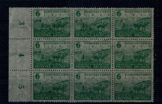 Saxonia 1946 - Reforma agrara, Mi90Y bloc de 9 neuzat