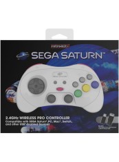 Retro Bit Sega Saturn Pro Controller White NSW|PC