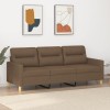 Gossi canapea cu 3 locuri, maro, 180 cm, material textil
