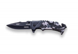 BRICEAG RESCUE CU DESCHIDERE RAPIDA - 8.5 CM - BLACK CAMO