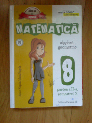 h2 Matematica clasa a 8-a (part II, sem. 2) - Anton Negrila, Maria Negrila foto