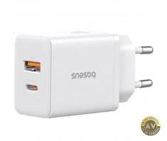 Incarcator Retea Baseus Cube 30W 2.4A 1 x USB-A - 1 x USB-C Alb P10111404213-00