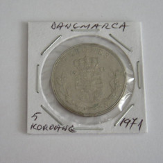 M3 C50 - Moneda foarte veche - 5 coroane - kroner - Danemarca - 1971