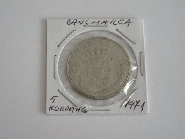 C50 - Moneda foarte veche - Danemarca - 5 coroane - kroner - 1971