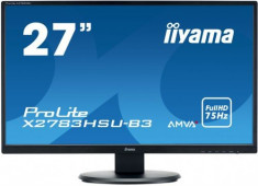 Monitor AMVA+ LED iiyama Prolite 27inch X2783HSU, Full HD (1920 x 1080), VGA, HDMI, DisplayPort, USB 2.0, Boxe, 4 ms (Negru) foto