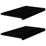 Cumpara ieftin Glafuri 2 buc maro &icirc;nchis 70x40x2 cm lemn masiv de stejar