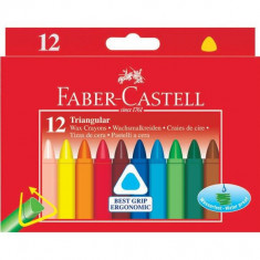 CREIOANE CERATE TRIUNGHIULARE 12 CULORI FABER-CASTELL foto