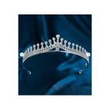 Cumpara ieftin Diadema Mireasa cu Strsuri,Argintie -18611