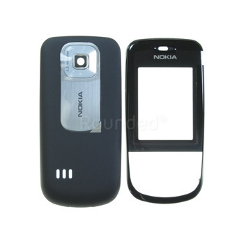 Nokia 3600 Slide față și capac pentru baterie, cărbune foto
