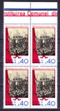 TSV$ - 1971 LP 757 CENTENARUL COMUNEI DIN PARIS BLOC X 4 MNH/** LUX, Nestampilat