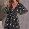 S557-1122 Rochie midi vaporoasa cu decolteu adanc