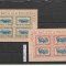 ROMANIA 1946 LP 198 a TINERETUL PROGRESIST POSTA AERIANA BLOCURI DE 4 TIMBRE MNH NESTAMPILATE