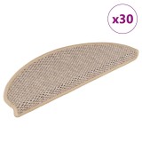 Cumpara ieftin Covorase scari autoadezive 30 buc. bej deschis 65x21x4 cm sisal