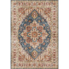 Covor Belgian, Alaska P0148-839, Bej / Albastru, Diverse Dimensiuni - 120x160