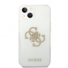 Husa Cover Guess TPU Big 4G Full Glitter pentru iPhone 14 Plus Clear foto