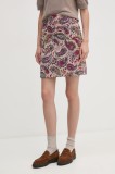 Mos Mosh fusta din amestec de lana culoarea verde, mini, drept, 166370
