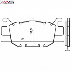 Set placute frana - Honda FES S-Wing - NSS Forza - Jazz 250cc - SH 300i - Peugeot Metropolis - Satelis 400cc (RMS)