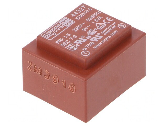 Transformator &icirc;ncapsulat 1,5VA 230V 9V PCB