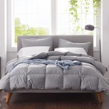 Cumpara ieftin Pilota matlasata umpluta cu lana, 400 g/m?, pentru iarna, bumbac ranforce, Argintiu, 140x210 cm
