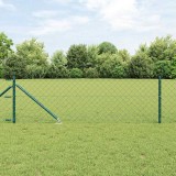 Set de St&acirc;lpi de Gard Verde 0.8 x 25 m Oțel Galvanizat