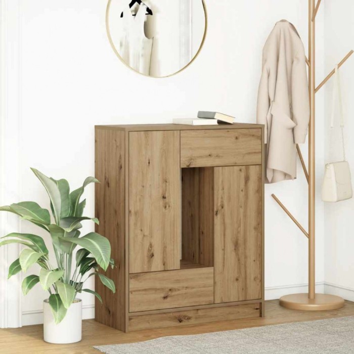 vidaXL Bufetă cu sertare și uși Stejar Artisan 73x31x90 cm 861858