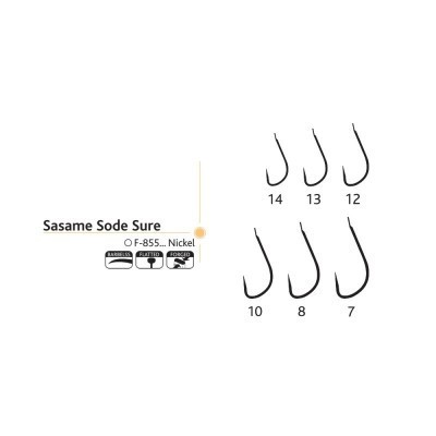 Ace pescuit Sasame Sode Sure, 10 buc/set 8 foto