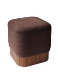 Cumpara ieftin Taburet mdf maro textil 42 x 42 x 45 cm