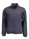 Cumpara ieftin Bluza cu fermoar barbati, cu mini logo brodat, Regular fit, bleumarin, M