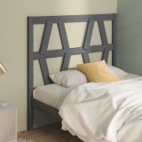 Gossi tablie de pat, gri, 81x4x100 cm, lemn masiv de pin