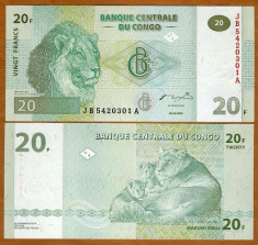 = CONGO - 20 FRANCS - 2003 - UNC = foto