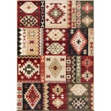 Covor Model Lotos 15081-230, Marime 200 x 300 cm, Rosu, Inaltime Fir 8 mm, Antialergic, Polipropilena, Living, Dormitor, Sufragerie, Birou