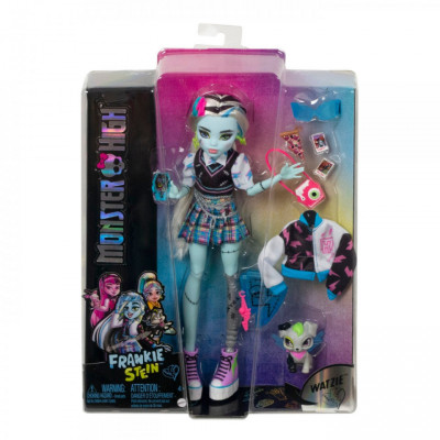 MONSTER HIGH PAPUSA FRANKIE STEIN CU ANIMALUT SI ACCESORII foto