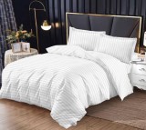 Lenjerie De Pat Damasc O Persoana Armida Xf001, Bumbac, 4 Piese, Cu Elastic, Alb