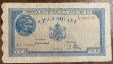 B11 89 - Bancnota foarte veche - Romania - 5000 lei - emisiune 10 octombrie 1944 - filigran BNR orizontal