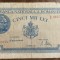 B11 89 - Bancnota foarte veche - Romania - 5000 lei - emisiune 10 octombrie 1944 - filigran BNR orizontal