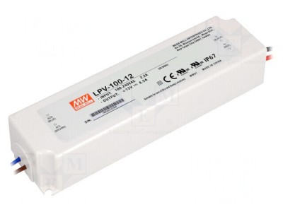 Alimentator LED 102W 12V 8.5A IP67 foto
