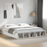 Cumpara ieftin Cadru de pat, alb, 200x200 cm, lemn prelucrat