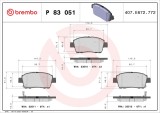 BREMBO P 83 051 PRIME LINE set placute frana,frana disc