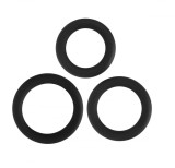 Set 3 Inele Penis Triple X, Silicon, Negru, Guilty Toys