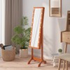 Oglindă de sine stătătoare cu LED, 34x37x146 cm