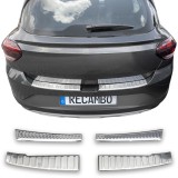 Set de 2 protectii bara spate si interior portbagaj crom premium pentru Dacia Sandero, Stepway III din 2021