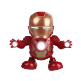 Robot de jucarie Iron Man, jucarie interactiva, dansator, functie lumini si