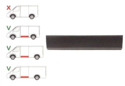 Panou lateral FORD TRANSIT (V184/5), 05.2000-04.2006; TRANSIT/TOURNEO (V347/8), 05.2006-04.2013, partea stanga=dreapta, metal galvanizat; inferior; l foto
