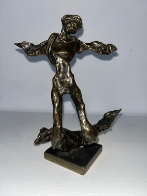 Triton &amp;icirc;naripat ( 1972) de Salvador Dali, bronz semnat foto