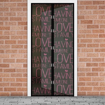 Plasa tantari pentru usa Delight, 100 x 210 cm, inchidere magnetica, model Love foto