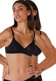 Set 2 Sutiene Bumbac Fara Armatura Negre Lovable Cotton Line 85B - Outlet. Confortabil, natural, bretele reglabile