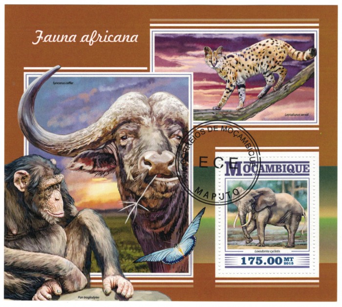 MOZAMBIC 2015 - Fauna africana/ bloc nou