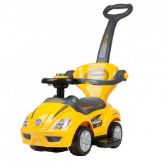 Masinuta 3 in 1 pentru copii BabyMix Deluxe Mega Car 021019, Galben foto